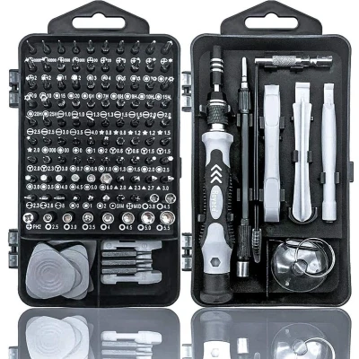 Afbeelding van Schroevendraaierset, fijnmechanica, 115 in 1 mini fijnmechanica set, magnetische torx bit, precisie elektronica reparatieset voor iPhone, laptop, tablet, horlogemakers, modelbouw, horloges, camera, brillen