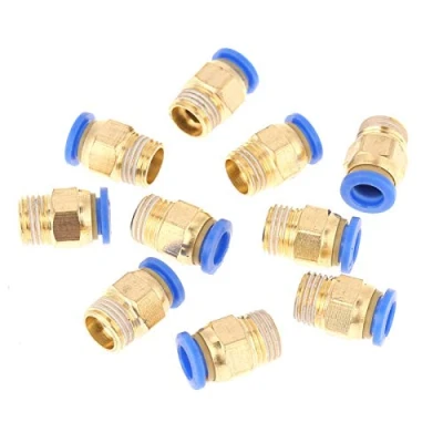 Afbeelding van pneumatische snelkoppelingen, 10st snelkoppeling Luchtkoppelingen Adapter 8 mm diameter draad 1/4BSP set