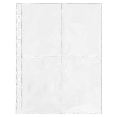 Afbeelding van Ideen mit Herz Verzamelhoezen doorzichtige hoezen brochurehoezen DIN A4 4 delig vakken van elk 10,8 x 14,8 cm glashelder 50 stuks fotohoezen ansichtkaarthoezen