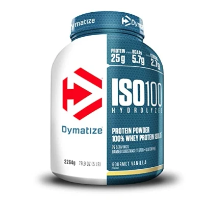 Afbeelding van Dymatize ISO 100 Gourmet Vanilla 2264g Poeder met weiproteïne hydrolysaat + isolaat