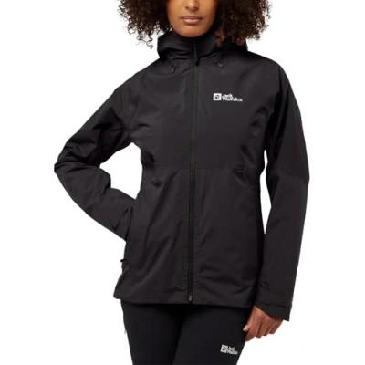 Afbeelding van Jack Wolfskin Glaabach 3 in 1 JKT W jas, Zwart, XXL, dames, XXL