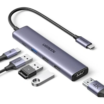 Afbeelding van UGREEN Revodok USB C Hub PD100W, 4K HDMI, 3*USB A datapoorten Dock Adapter Multiport Compatibel met iPhone 15, Galaxy S24, Surface, MacBook Pro/Air, iPad Steam Deck etc.