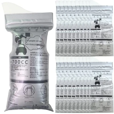 Afbeelding van Alled Wegwerpurine 700 ml, vuilniszakken, camping noodtas, urinoir toilet, braakzak voor lange autoreizen, draagbaar, kinderen, mannen, vrouwen (20 stuks)