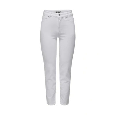 Afbeelding van ONLY Emily Stretch HW Ankle Slim fit jeans, Dames, Maat: 28x34, White