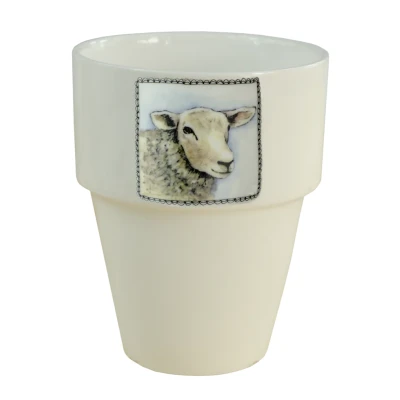 Afbeelding van Hofman Boerenwinkel Melkbeker Schaap One Size Kleurloos