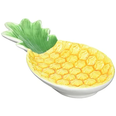 Afbeelding van Excelsa Tropical bord/lepelhouder, keramiek, geel