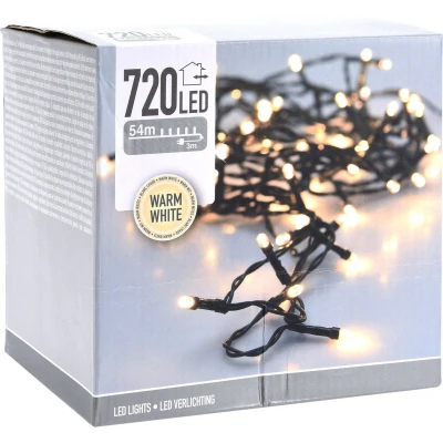 Afbeelding van Kerstverlichting 720 LED&#039;s 54 meter warm wit