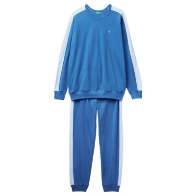 Afbeelding van United Colors of Benetton WITH SIDE Stripes SET Pyjama, Heren, Maat: Medium, Blue