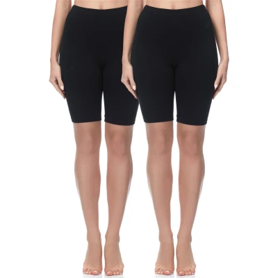 Afbeelding van Be Mammy MS MS10 200 LE 2P 2Pack Dames Zwangerschapsleggings Leggings Sport Vrijetijdsbroek Kort Katoen Sporbroek Yogabroek Zwart/Zwart XS