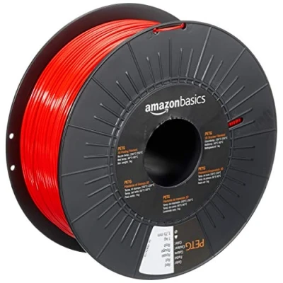 Afbeelding van Amazon Basics PETG 3D printerfilament, 1,75 mm, rood, spoel van 1 kg