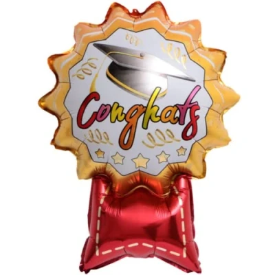 Afbeelding van DIWULI Afstudeerballon Congrats Medal Afstudeerfeest Folieballon Schoolopleiding Verdere opleiding Studies Examen Geslaagd Decoratie Afgestudeerden Ceremonie Certificaat