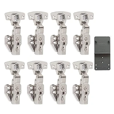 Afbeelding van LOOTICH 110 Voorliggend Middenwanden 35mm Zacht Sluiten Scharnieren met Hydraulische Demper voor Keukenkast Kastdeur Automatische Scharnier Geïntegreerde Demping Pack van 8 pcs