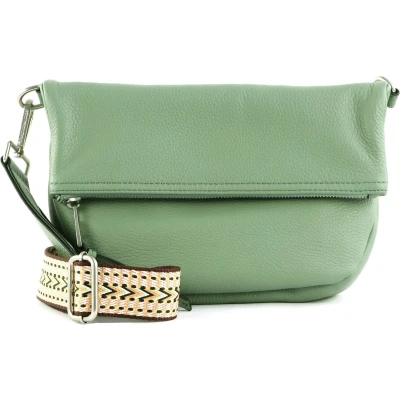 Afbeelding van FREDsBRUDER Leren Schoudertas Bloomfield Flapover Crossbody Sage Kaki