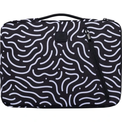 Afbeelding van Exacompta Laptophoes Moon kunstvezel Zwart tot 35,6 cm (14 inch) (14&quot;, Universeel), Laptoptas,