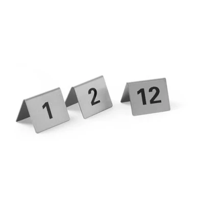 Afbeelding van HENDI Tafelstandaard nummers, nummers 1 12, 50x35x(H)40mm, roestvast staal