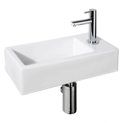 Afbeelding van Differnz fonteinset Helios incl. kraan rechts wit