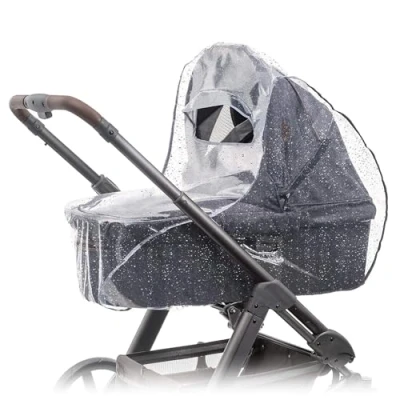 Afbeelding van Zamboo Regenhoes/Regenscherm voor Kinderwagen/Wandelwagen met Reiswieg (passend op Joolz, Quinny, Bugaboo e.d.) Optimale Ventilatie, Kijkvenster, Waterdicht en Duurzaam, PVC vrij