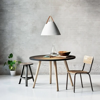 Afbeelding van DFTP by Nordlux Hanglamp Strap met metalen kap Ø 48cm wit