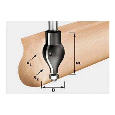 Afbeelding van Festool Accessoires Profielfrees HW schacht 12 mm R20.5/16/D32/57 S12 492711