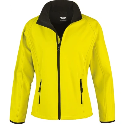 Afbeelding van Result Core Ladies Printable Soft Shell R231F Yellow / Black XXL