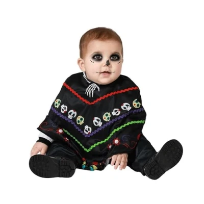 Afbeelding van Kostuum Skelet Mexicaanse Baby Maat 6 12 Maanden
