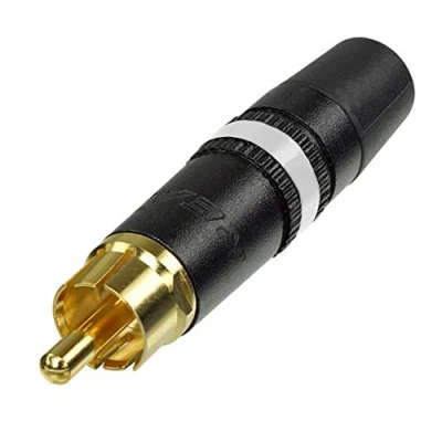 Afbeelding van REAN RCA Cinch stekker by Neutrik witte codering ring NYS373 9