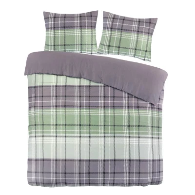 Afbeelding van Papillon Felix dekbedovertrek Lits jumeaux (240x200/220 cm + 2 slopen) Paars,Groen