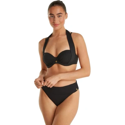 Afbeelding van Ten Cate Multiway Bikini Top Black Stripe maat 42D Zwart