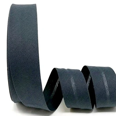 Afbeelding van Byetsa Staal Grijs 30mm Polycotton Bias Binding op een 25m Roll