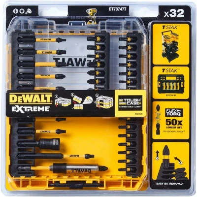 Afbeelding van DeWalt Accessoires 38 delige FLEXTORQ Schroefbitset met zonnebril In TOUGH CASE DT70740T QZ