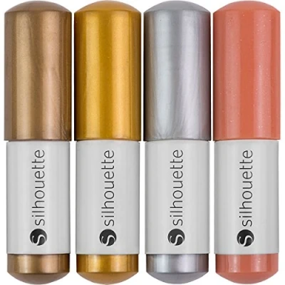 Afbeelding van Silhouette Sketch Pens 4/Pkg Metallic Goud, Copper, Zilver &amp; Brons