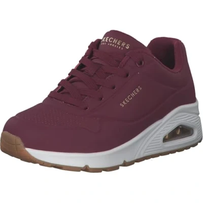 Afbeelding van Skechers Sport UNO Sneakers laag, Dames, Maat: 39, Burgundy Hoogwaardig imitatieleer
