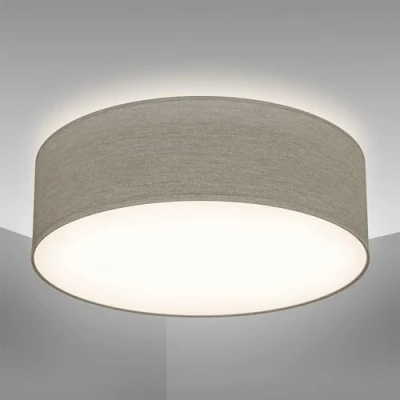 Afbeelding van B.K.Licht Plafondlamp Ø30cm taupe excl. E27 lichtbron