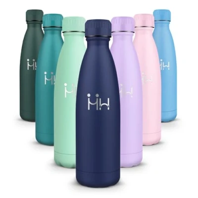 Afbeelding van Thermosfles, 500 ml, thermosfles voor kinderen, lekvrij en BPA vrij, school, fietsen, werk, warme dranken 12 uur koud 24