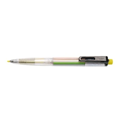 Afbeelding van Pentel PH158ST1 Intrekbaar kleurpotlood, 8 kleurrijke schrijf en tekenkleuren in één pen, transparante behuizing, navulbaar, 2,0 mm lijn, 1 stuk