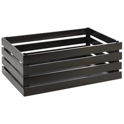Afbeelding van APS Superbox houten krat zwart 555x350mm