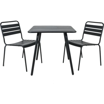 Afbeelding van Metalen tuinset Max zwart 80 cm