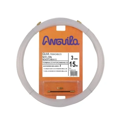 Afbeelding van Anguila Kabelgeleiding, verwisselbare kabelschoenen, monofil, nylon, wit, diameter 3 mm, 15 m