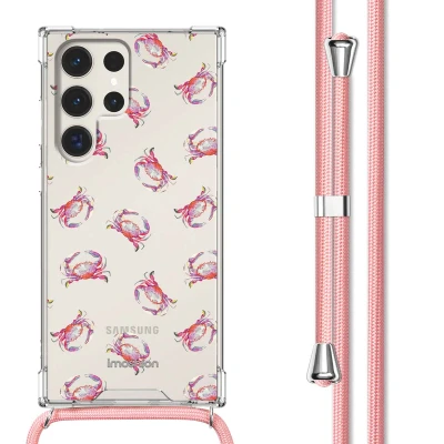 Afbeelding van Samsung Galaxy S23 Ultra Hoesje Kunststof iMoshion Softcase/Koordhoesje/Backcover Crab Watercolor Telefoonhoesje
