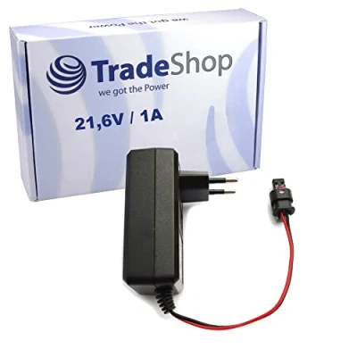 Afbeelding van Trade Shop 21,6 V 1000 mA voeding/lader/transformator/voeding, compatibel met Husqvarna Automower 305 (2011 2015) robotmaaier