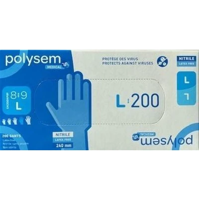 Afbeelding van Polysem Nitril Handschoenen Maat L 200ST