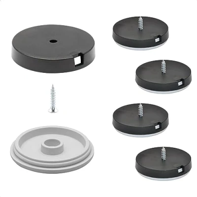 Afbeelding van WAGNER QuickClick® Kunststofglijders Meubelglijders set van 4 om vast te schroeven I 4x voet+schroef+glij inzetstuk verwisselbaar kunststof HYPER Ø 40 mm Made in Germany 15809700