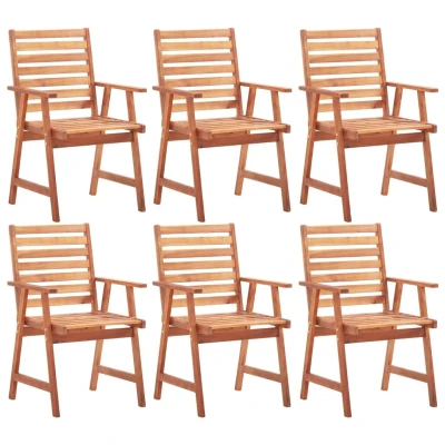 Afbeelding van Tuinstoelen 6 st massief acaciahout