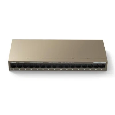 Afbeelding van Tenda TEG1016M 16 poorts Gigabit onbeheerde Ethernet netwerkschakelaarEthernet SplitterPlug &amp; PlayFanless Metal DesignDesktop/WandmontageVerkeersoptimalisatie Beperkte levenslange bescherming