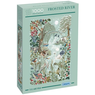 Afbeelding van Gibsons Frosted River 1000 stukjes over de mooie wezens van planeet puzzel gerecycled karton in samenwerking met The Art FILE G7214, G7214