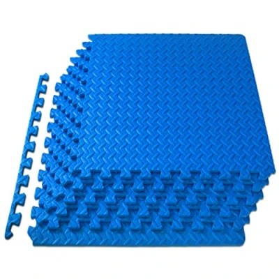 Afbeelding van Prosource Fit Extra Dikke Puzzel Oefenmat, 1/2 Inch Dikte, Blauw