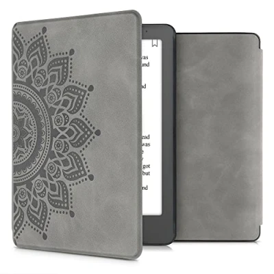 Afbeelding van kwmobile e reader hoesje compatibel met Kobo Aura Edition 2 Kunstleren ereader cover stand Opkomende Zon in grijs