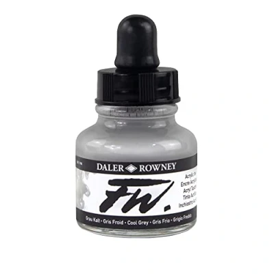 Afbeelding van Daler Rowney acryl verf FW acrylverf, 29,5 ml flessen, verschillende kleuren 29.5ml (1oz) grijs Cool Grey