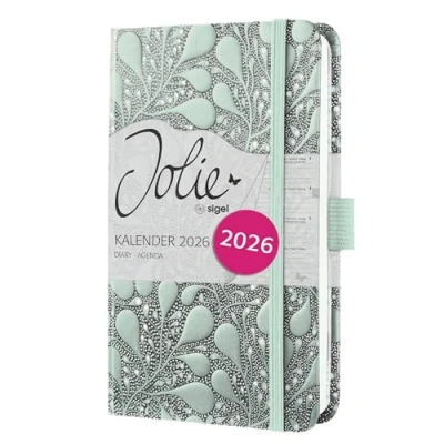 Afbeelding van SIGEL J6360 Wochenkalender Jolie 2026, ca. A6, , schwarz, hellgrün: Agenda Jolie, Beauty, Enchanted Nature, Hardcover