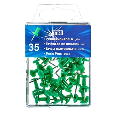 Afbeelding van TSI 48326 pinbordnaalden, verpakking van 35 stuks, kleur: groen
